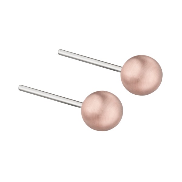 Ohrstecker Kugel von Ernstes Design - Kugel rose vergoldet - Durchmesser Ø ca.5mm