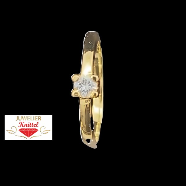 Ring | 585er Gelbgold | 0,18 ct Brilliant