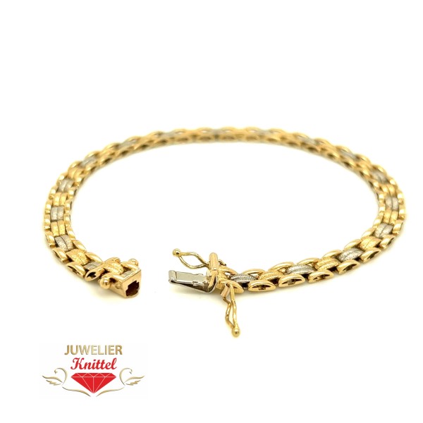 Glieder-Armband | 750er Gold | Bi-Color