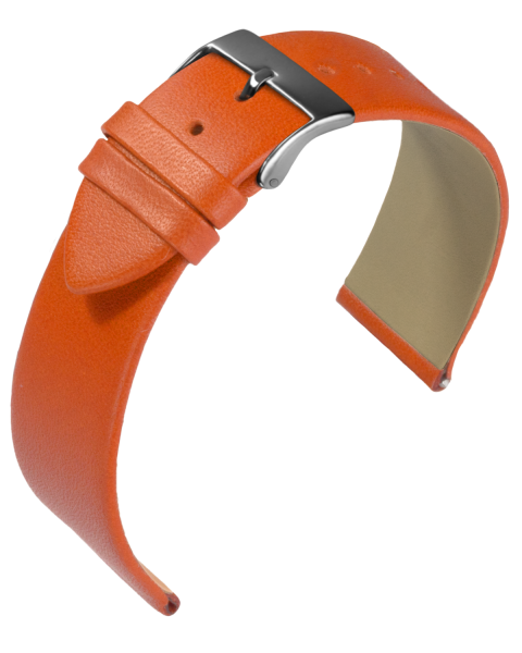 Kalblederband | Nappa | Orange 18 mm