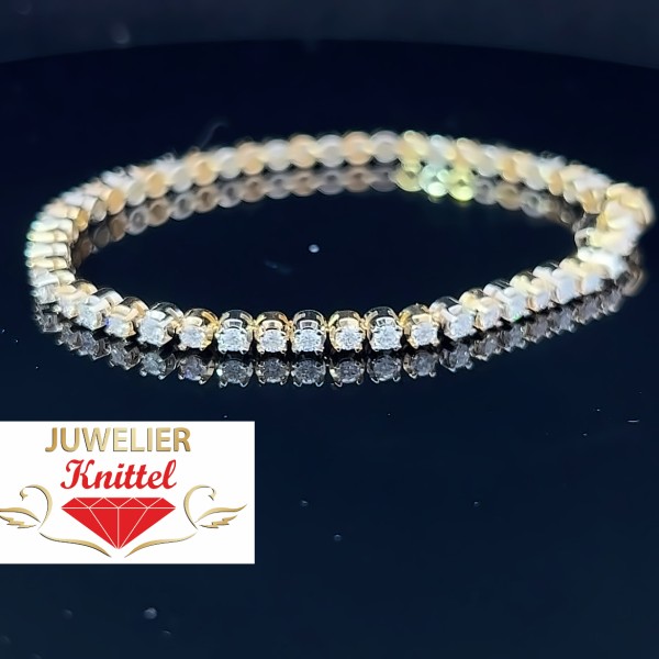 Tennisarmband | 750er Gold | 50 Brillanten | 2,75 ct