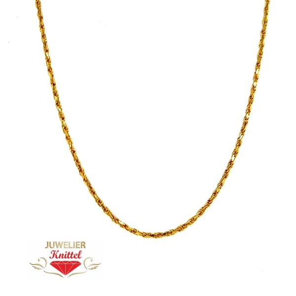 Fantasievolle Kette mit Diamantschliff ca.50cm lang | Gelbgold 750 (18kt.)