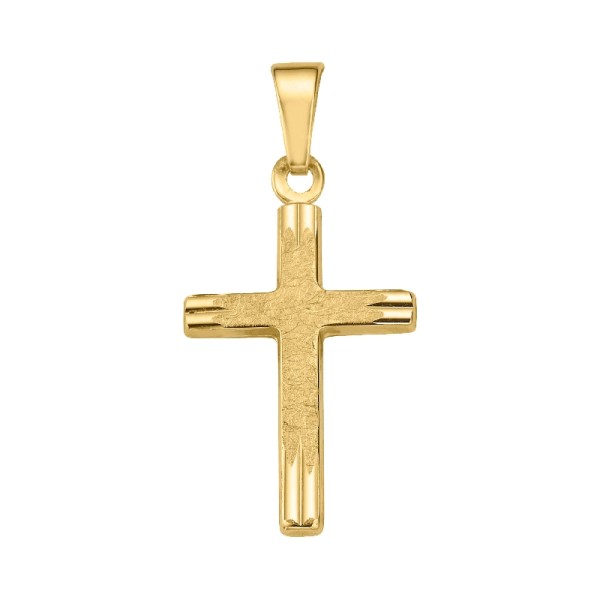 Anhänger - Kreuz - 333er Gelbgold - Unisex