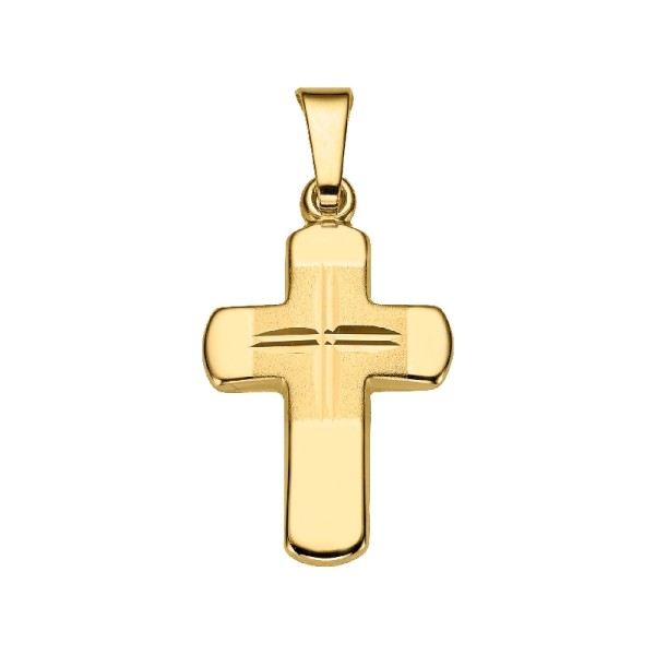 Anhänger - Kreuz - 333er Gelbgold - Unisex