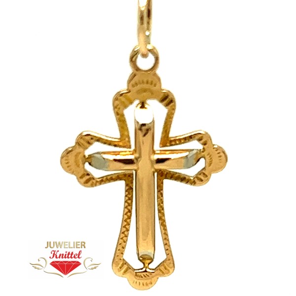 Kreuz | Anhänger | Gelbgold 750 (18Kt.)