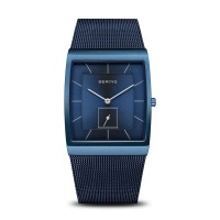 Bering Herren-Armbanduhr Classic blau gebürstet 16033-397