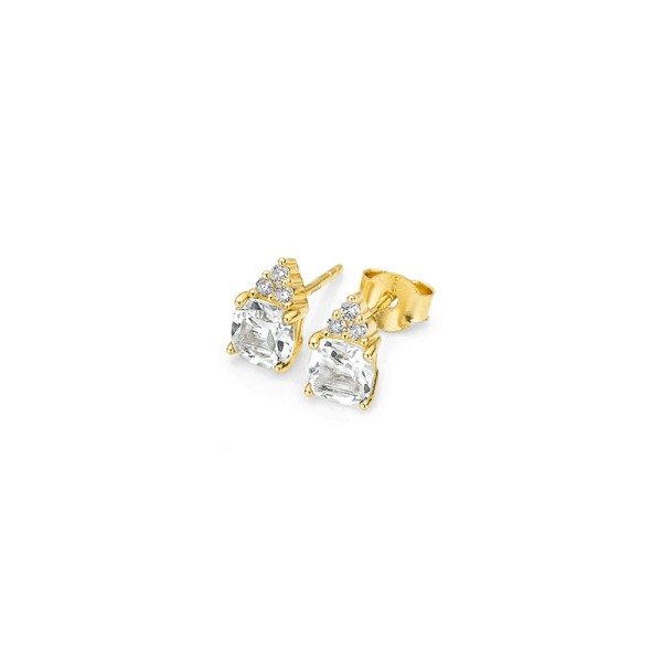 Ohrstecker | 585er Gold | Diamanten | Topas | CEM