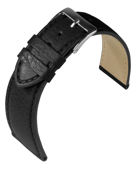 Kalblederarmband | country | schwarz 12mm