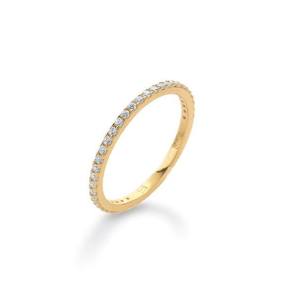 Damenring - Solitär - 585er Gelbgold mit Zirkonia – Gr.55 - K11284G/55