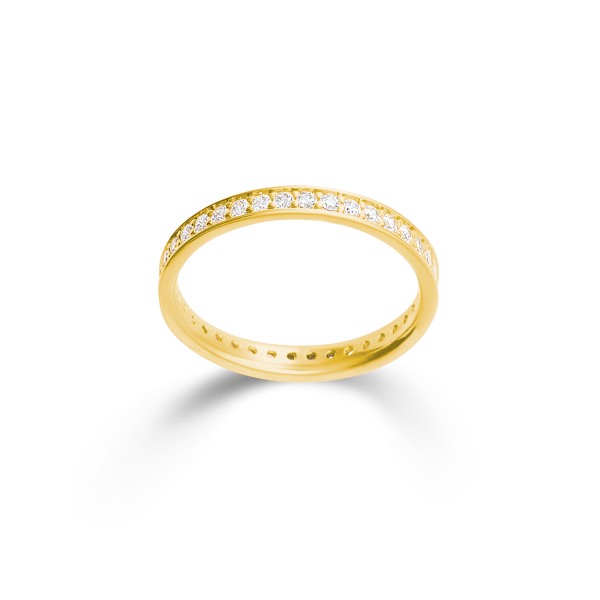 Damenring - Solitär - 585er Gelbgold mit Zirkonia – Gr.55 - K13730G