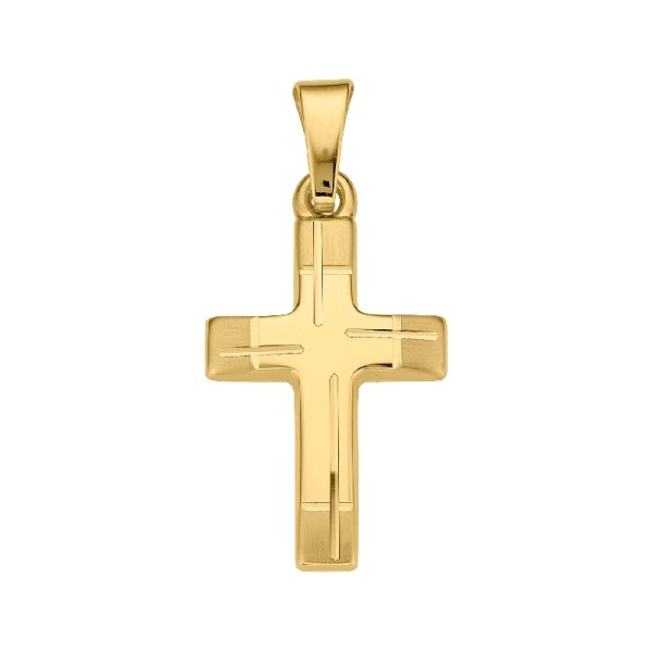 Anhänger - Kreuz - 333er Gelbgold - Unisex