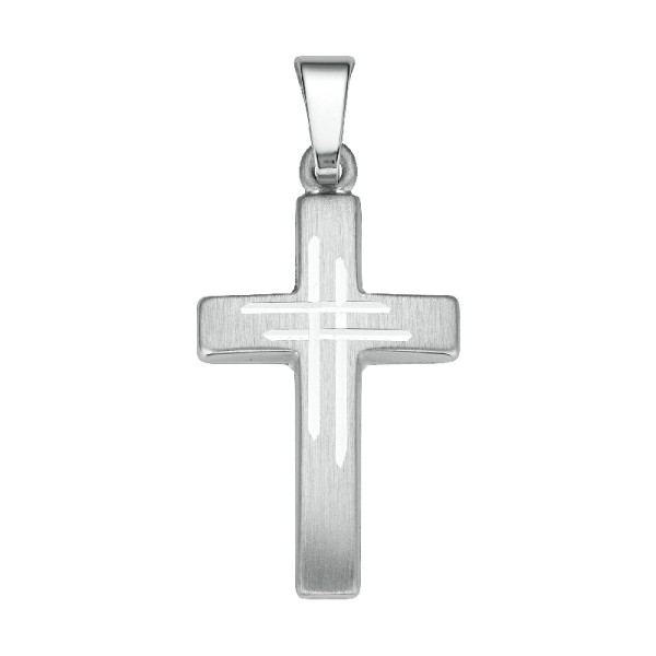 Anhänger - Kreuz - 333er Weißgold - Unisex