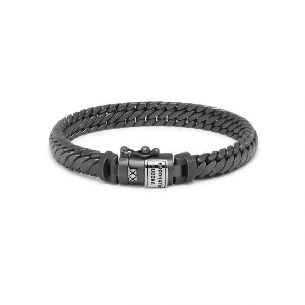 Buddha to Buddha | Armband BEN XS BLACK RHODIUM SILBER | J070BRS/F