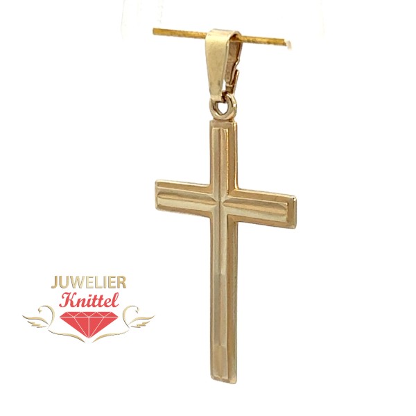 Kreuz | Anhänger | Gelbgold 333