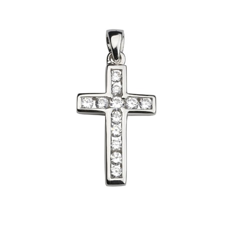 Anhänger - Kreuz - 925er Sterlingsilber - Zirkoina - Unisex