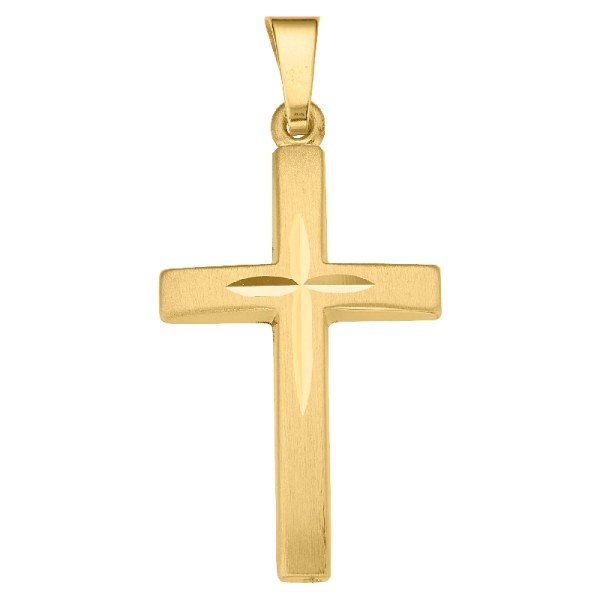 Anhänger - Kreuz - 333er Gelbgold - Unisex